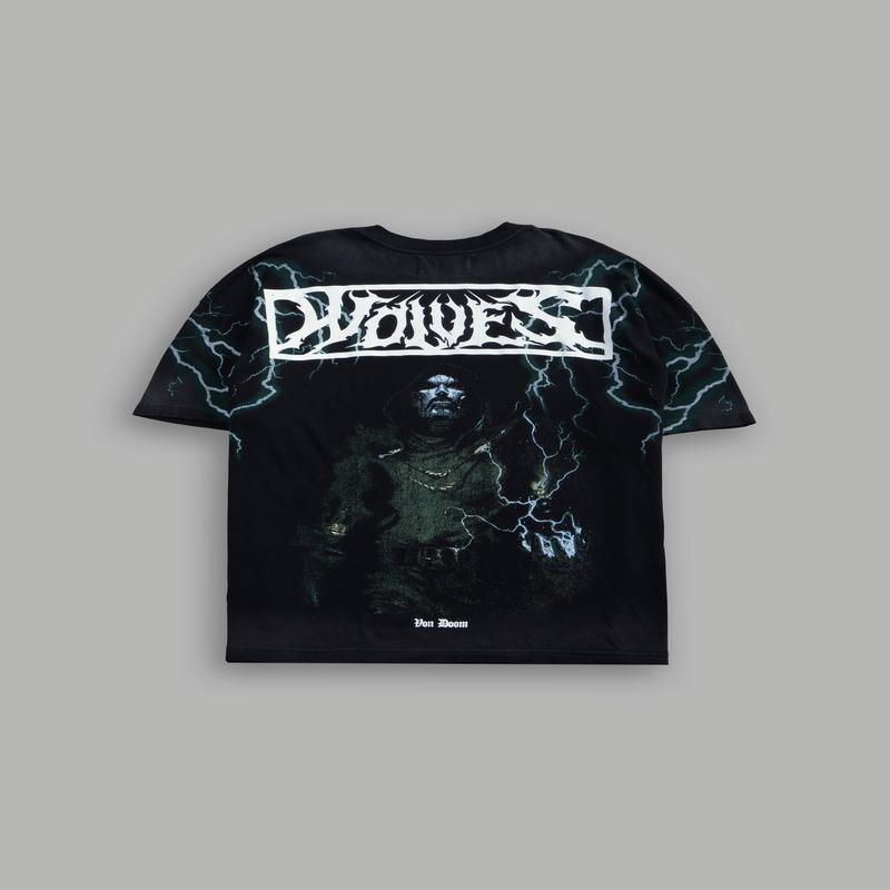 Doomstruck "Premium" Oversized Tee in Black Drift Wash