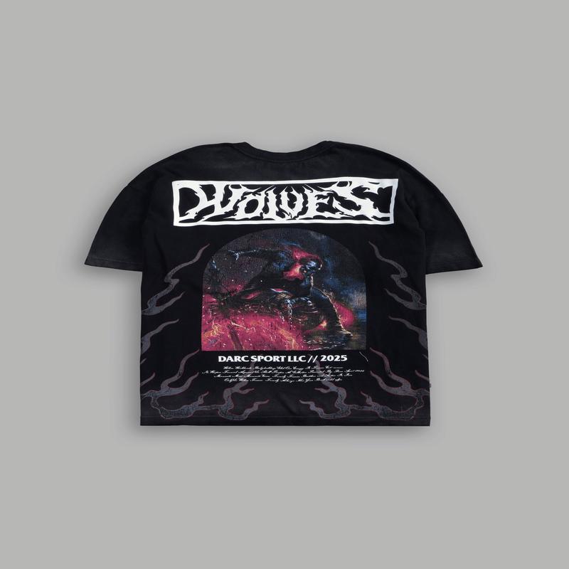 Ghostrider "Premium" Oversized Tee in Black Drift Wash