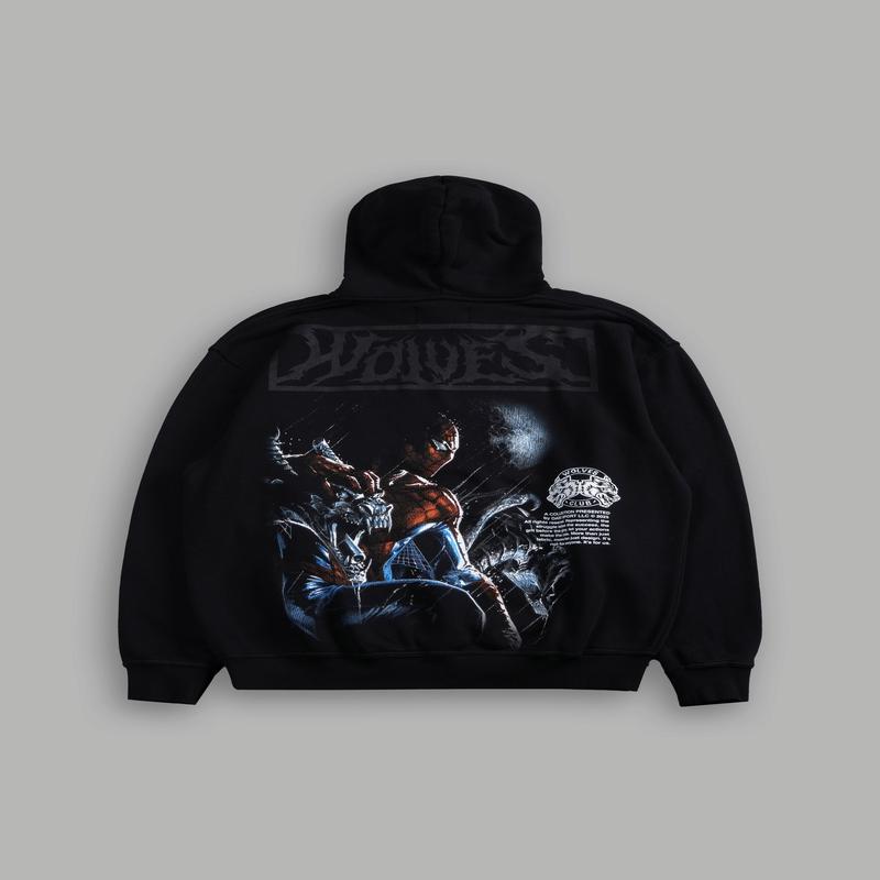 Spider in the Night "Pierce" Hoodie in Black