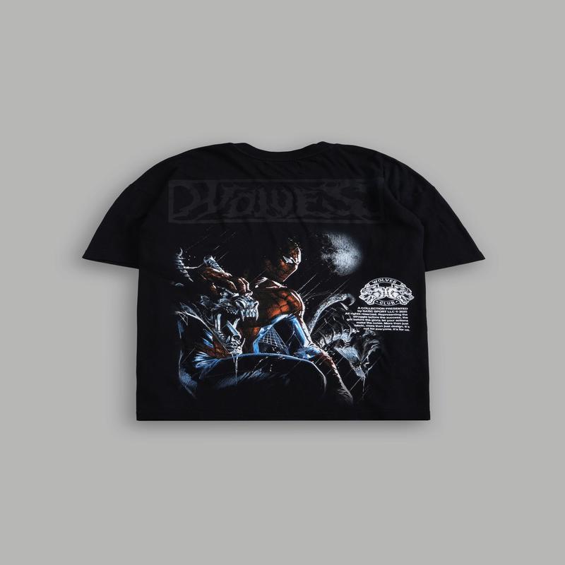 Spider in the Night "Premium" Oversized Tee in Black