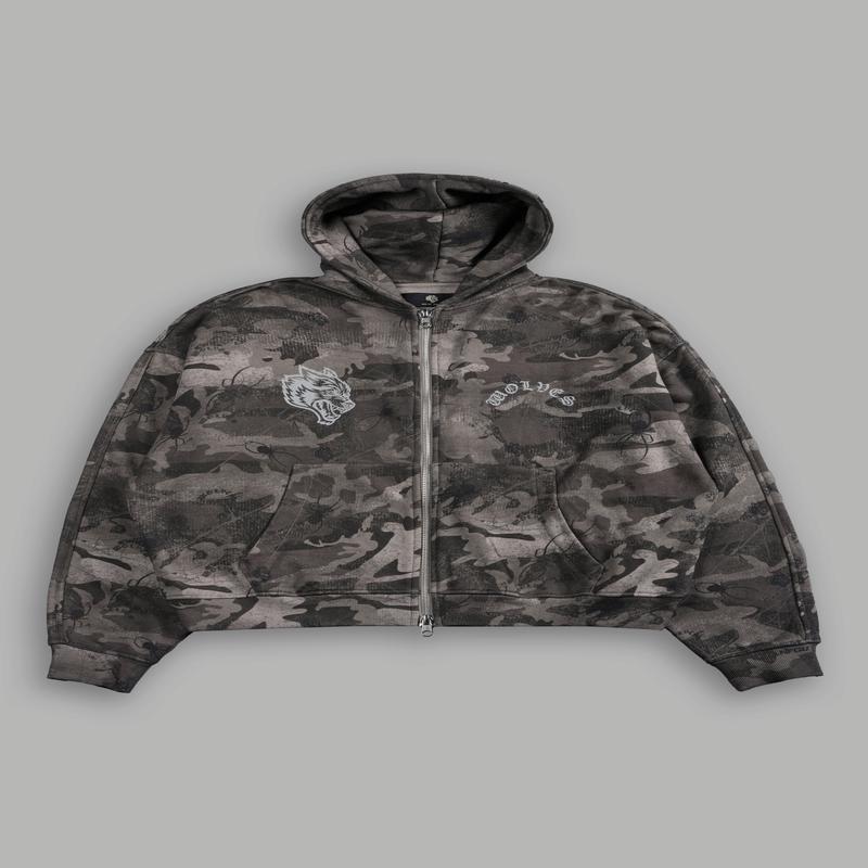Wolf Chopper Darco Double Zip Hoodie in Spider Camo V2