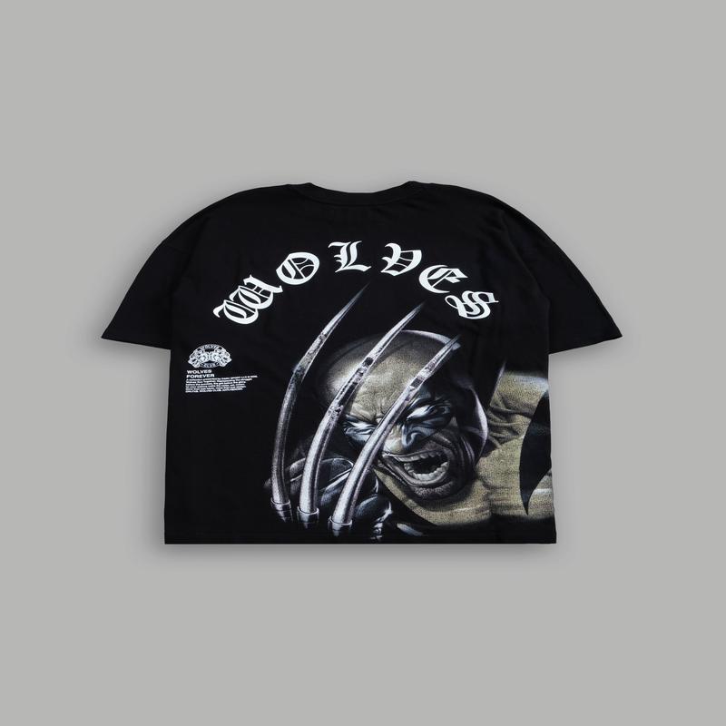 Wolverine Chopper "Premium" Oversized Tee in Black