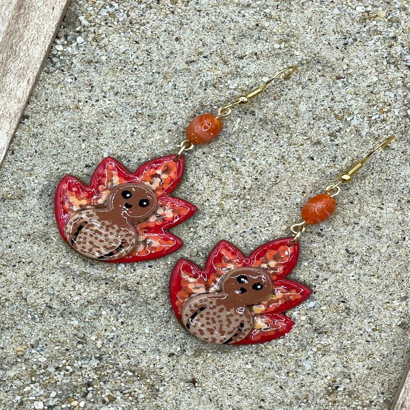 Cutie Turkey Dangle Earrings
