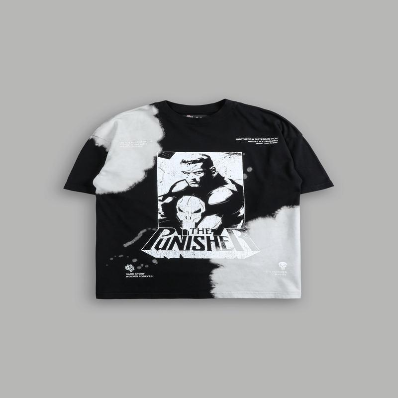 Solid "Premium" Oversized Tee in Black Acid Wash