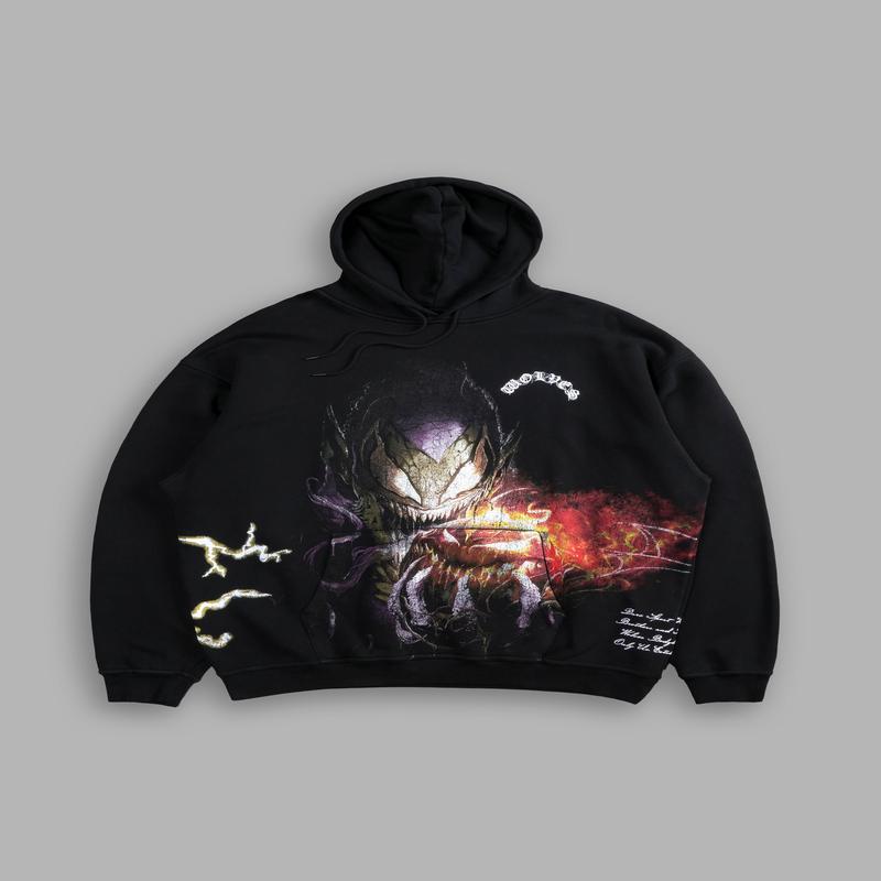 Symbiote Green Goblin "Side-By-Side" B Hoodie in Black