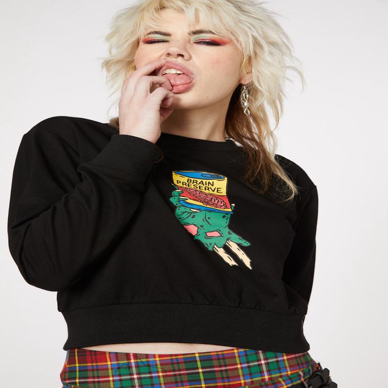 Brainz Boxy Crop Sweater