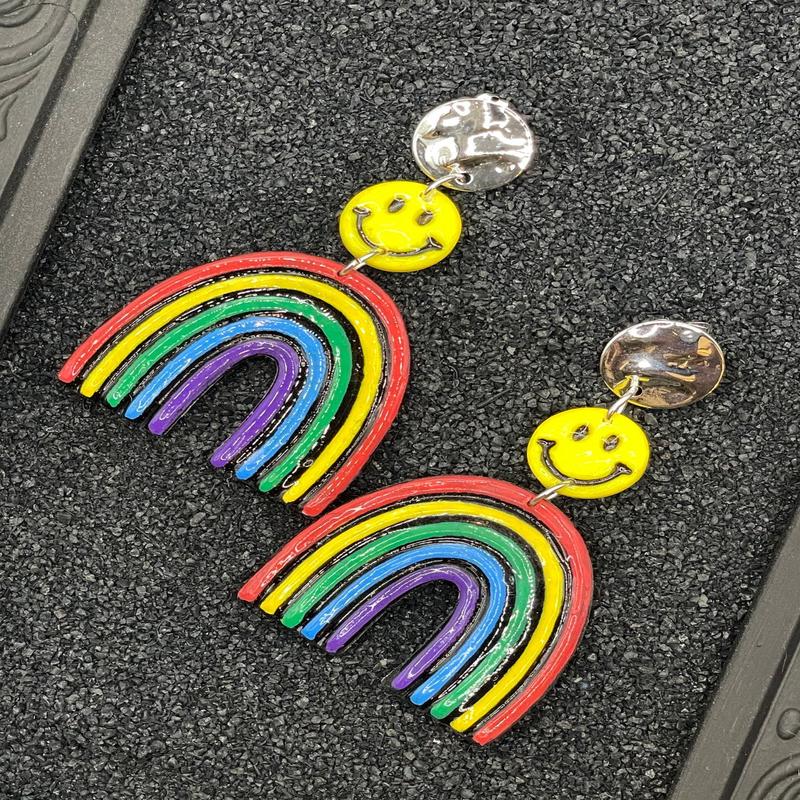 Happy Rainbow Dangly Earrings