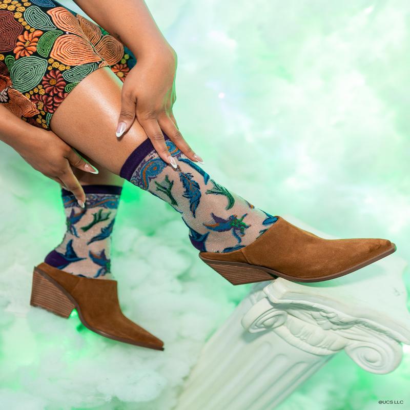 Wicked Elphaba's Power Shimmer Sheer Crew Sock