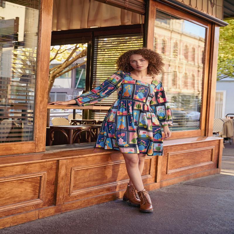 Flower Vases Mini Dress