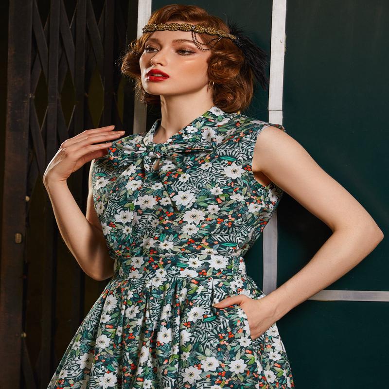 Winter Floral Bow Top