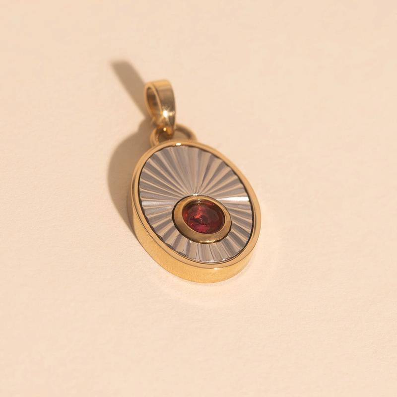 July Birthstone Necklace Charm