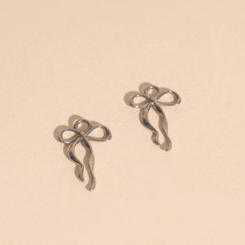 Dainty Bow Huggie Hoop Charms