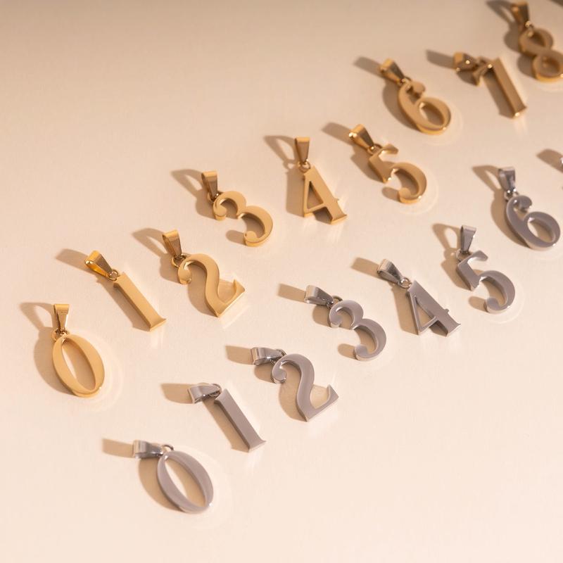 Number Necklace Charm (Single)