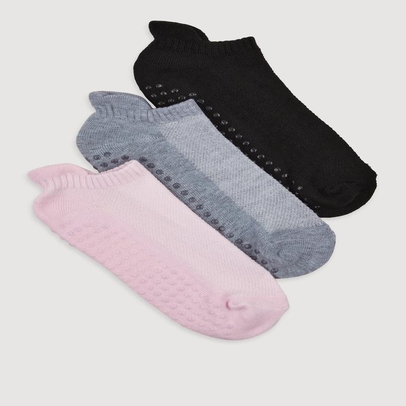Pilates Socks 3 Pack Size 4-10