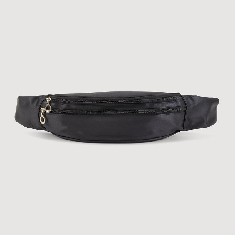 Satin Double Zip Fanny Pack