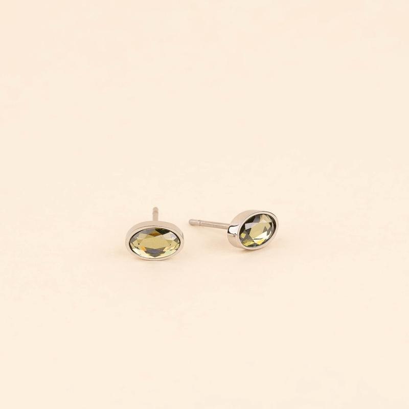 August Birthstone Stud Earrings