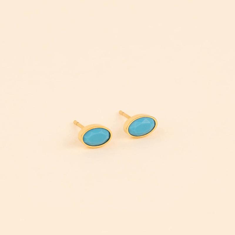 December Birthstone Stud Earrings