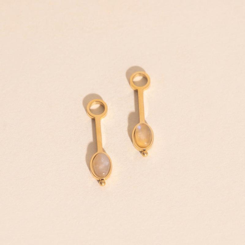 Gem Drop Huggie Hoop Charms