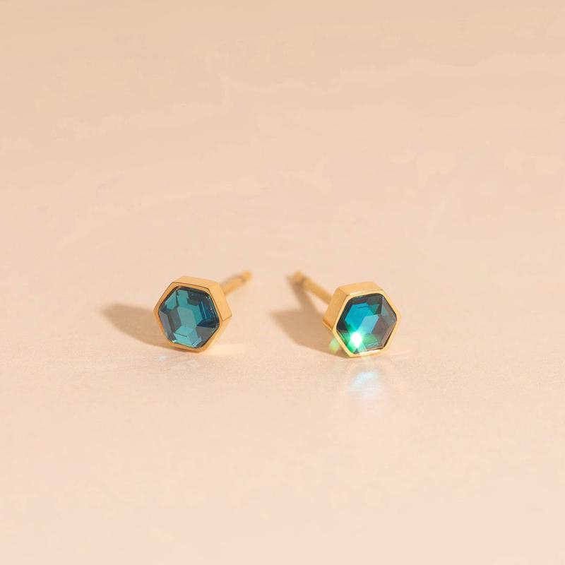 March Birthstone Stud Earrings