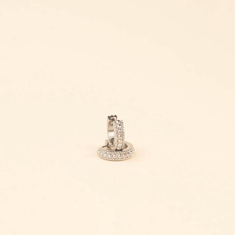 Dotted Chunky Huggie Hoop Earrings