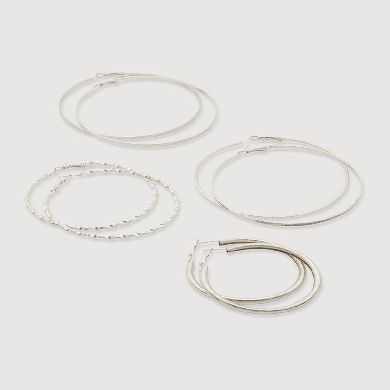 Assorted Hoop Earrings Set of 4
