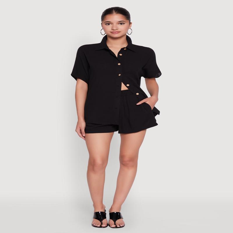 Elastic Waist Shorts