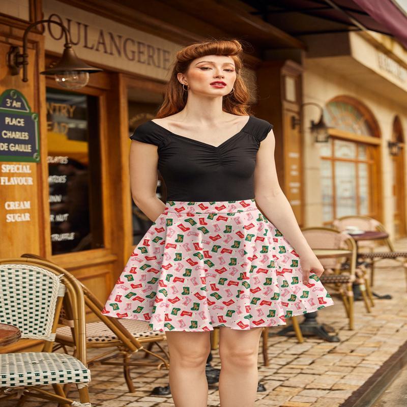 Stockings Skater Skirt