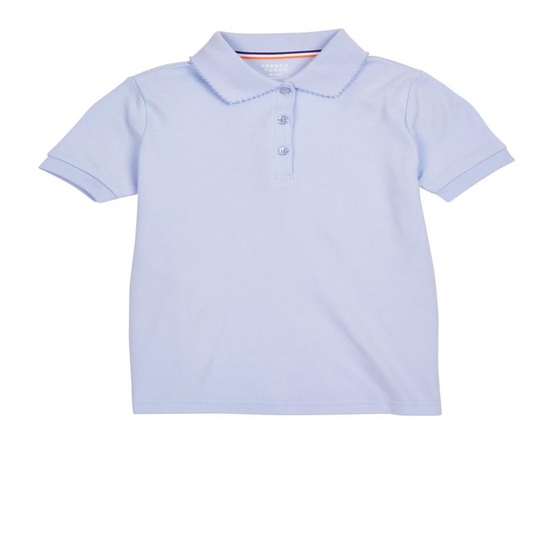 French Toast Girls 7-16 Short Sleeve Scalloped Collar Polo Shirt