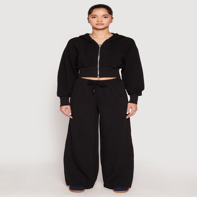 Iris Drawstring Wide Leg Sweatpants