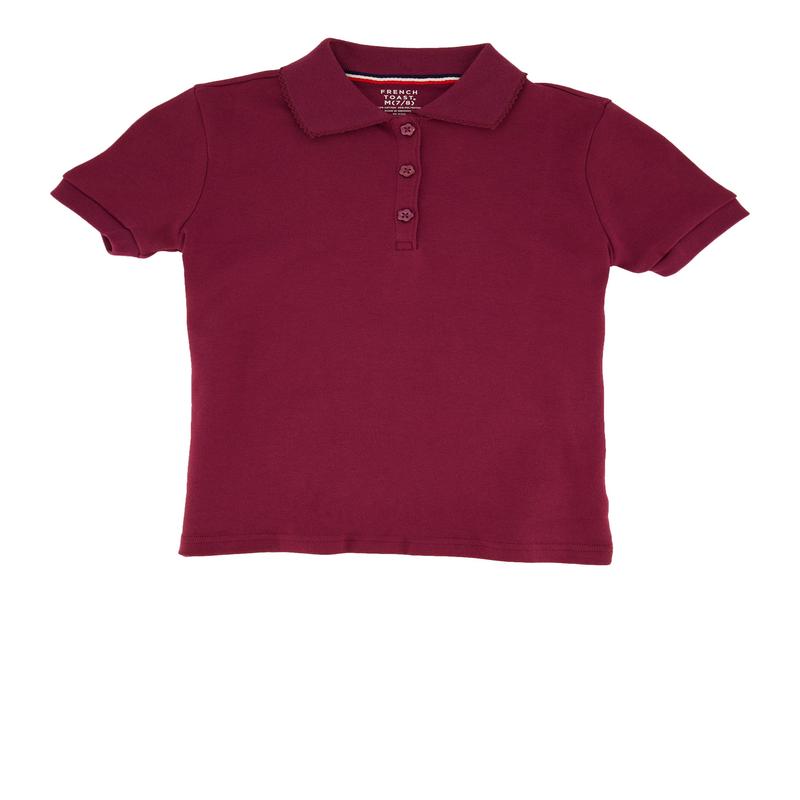 French Toast Girls 7-16 Interlock Knit Short Sleeve Polo Shirt