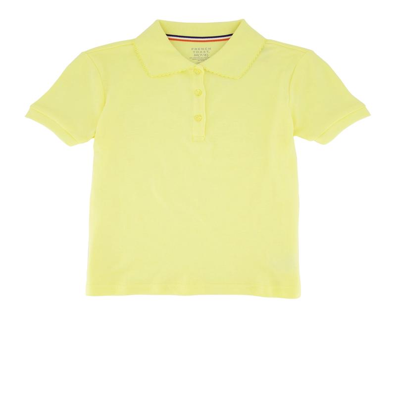 French Toast Girls 7-16 Short Sleeve Picot Collar Interlock Polo