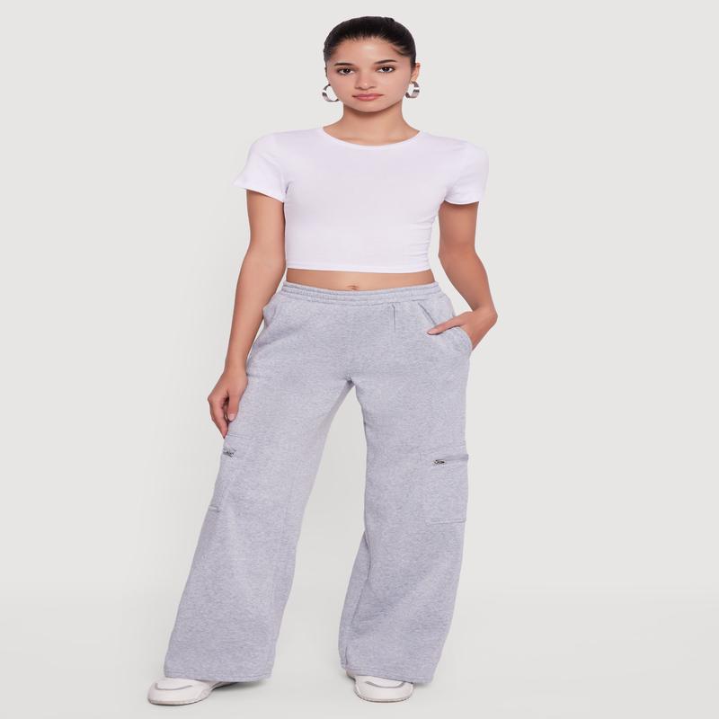 Trendy Cargo Pocket Pull On Pants