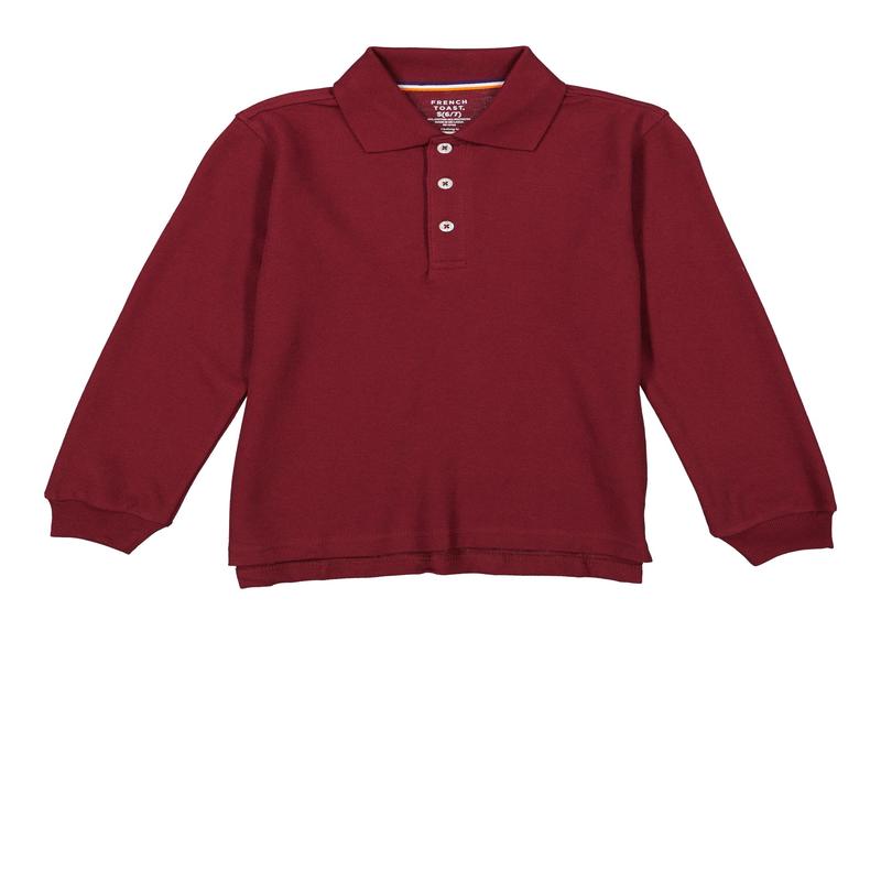 French Toast Boys 4-7 Long Sleeve Solid Polo Shirt