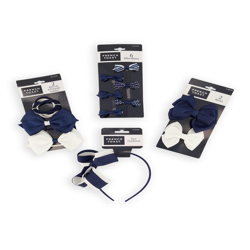 French Toast Girls 4 Pack Headband and Bow Clips
