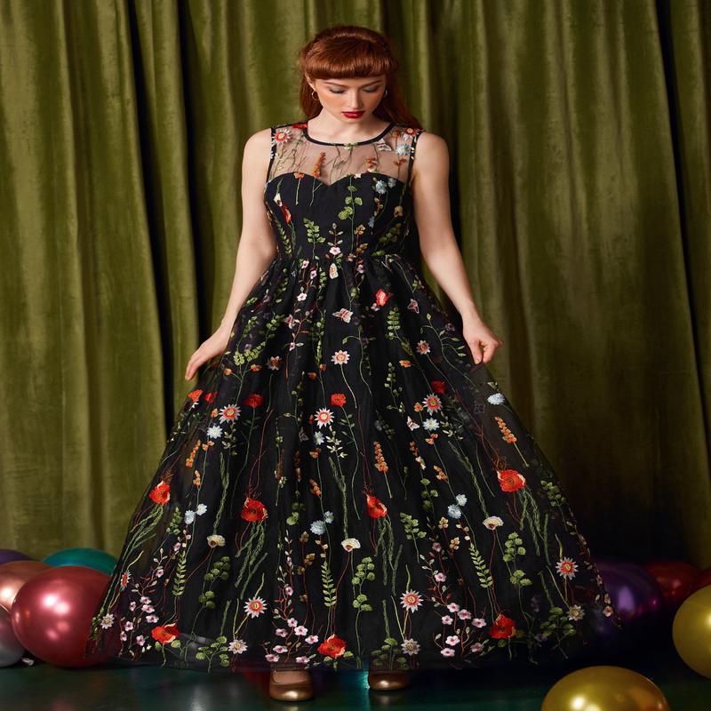 Mystique Mirage Fit & Flare Maxi Dress