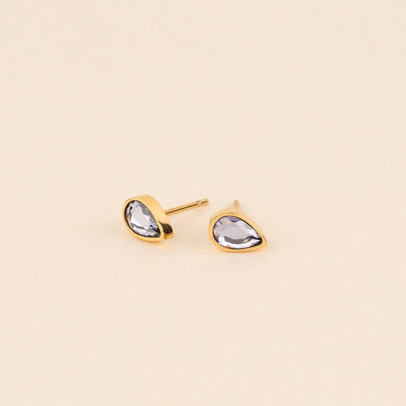 June Birthstone Stud Earrings