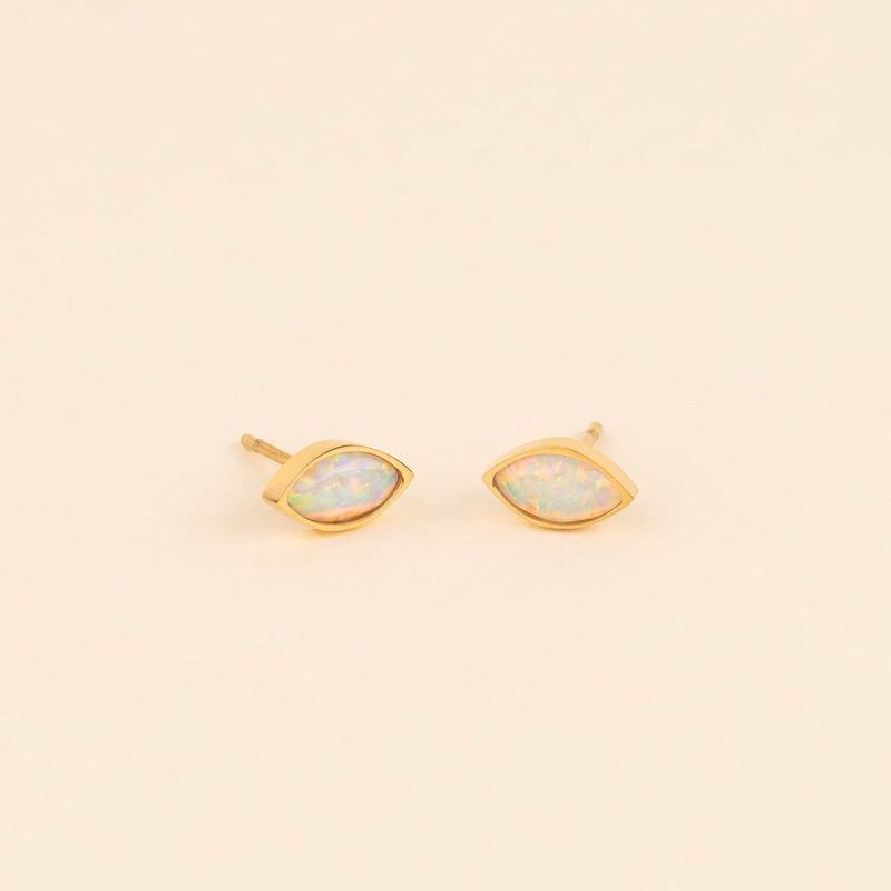 October Birthstone Stud Earrings