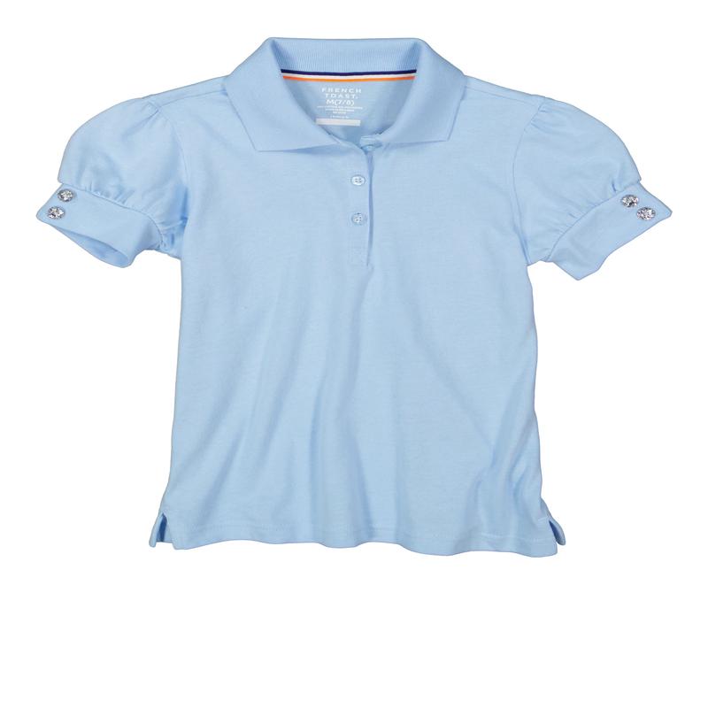 French Toast Girls 7-16 Puff Sleeve Polo Shirt