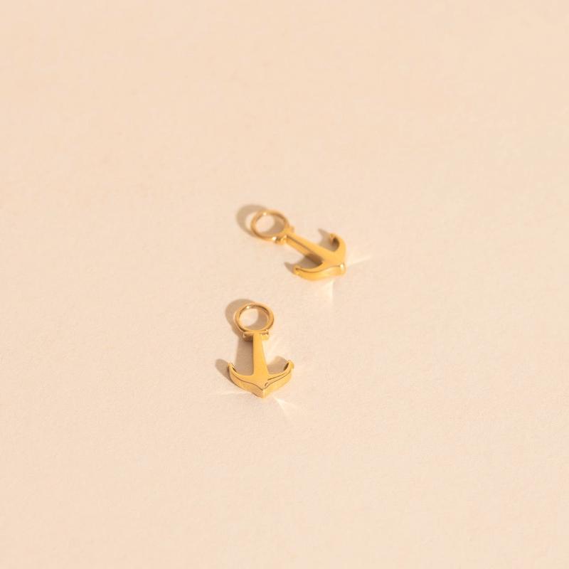 Anchors Aweigh Huggie Hoop Charms