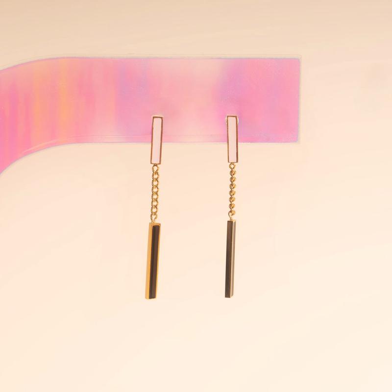 Bar Dangle Stud Earrings