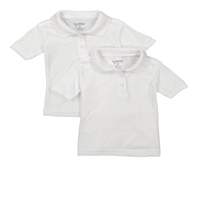 Boys 4-7 2 Pack Basic Short Sleeve Polo Shirts