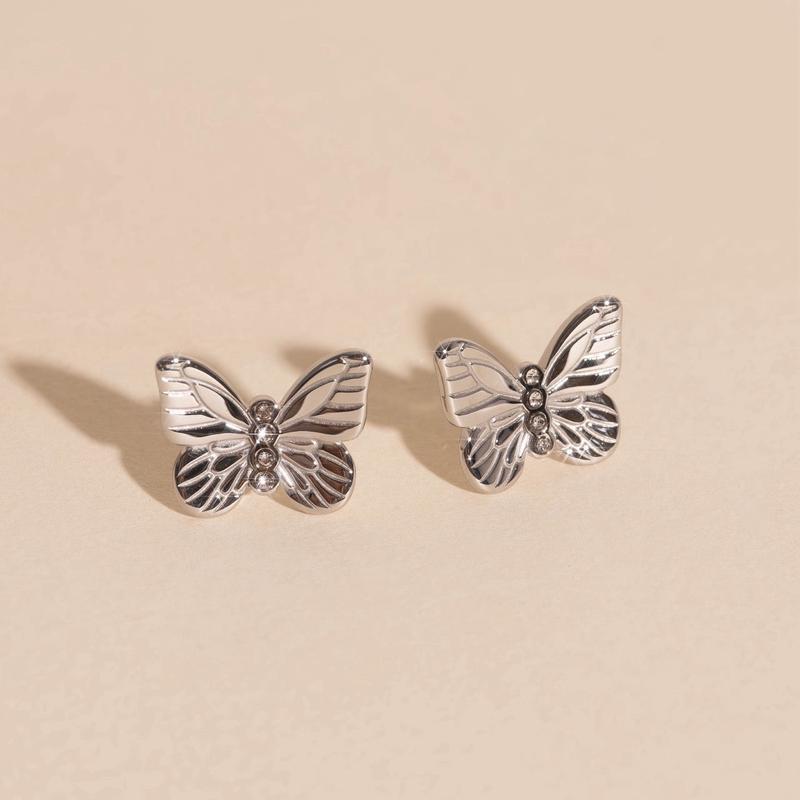 Butterfly Crystal Stud Earrings