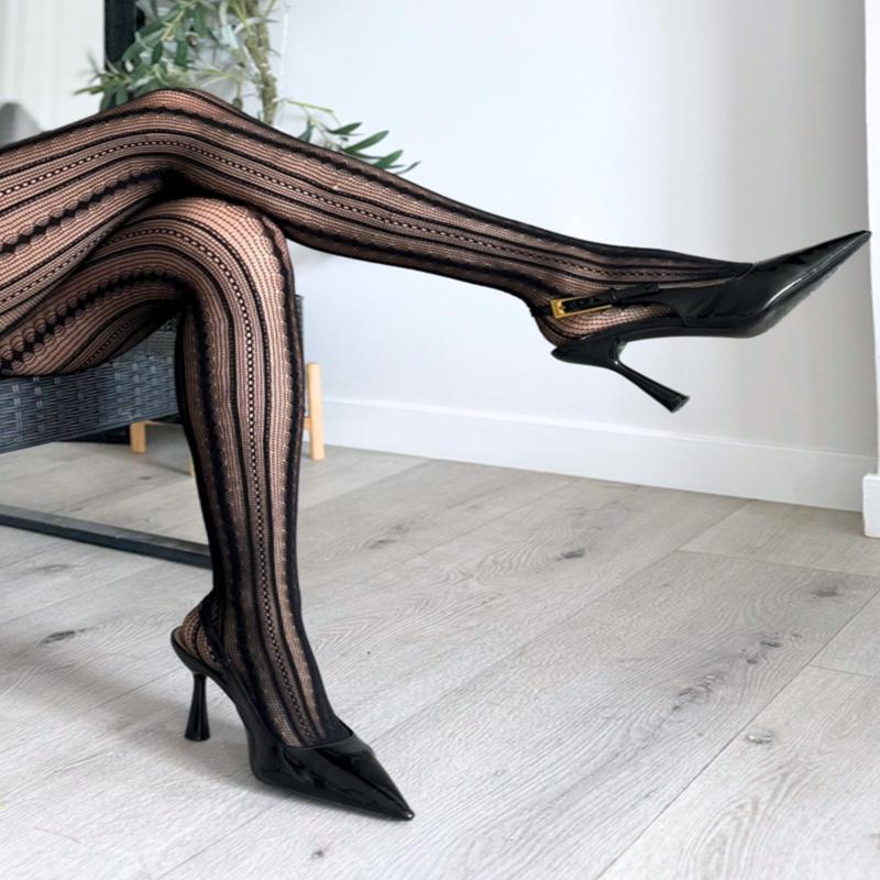 Eve Vintage Pinstripe Net Tights