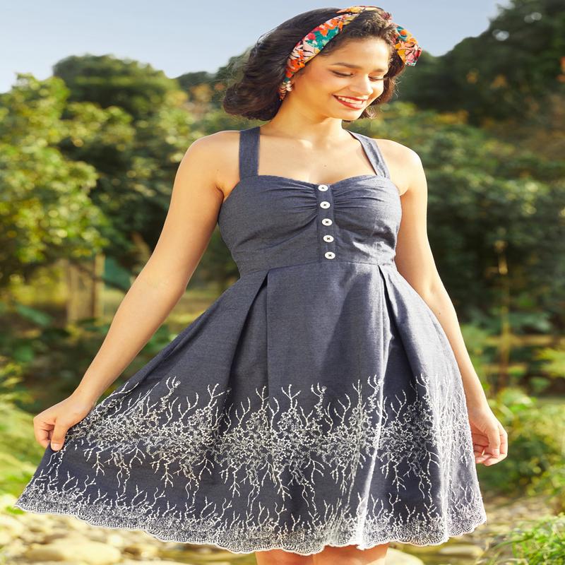 Into the Secret Garden Cross Back Dress