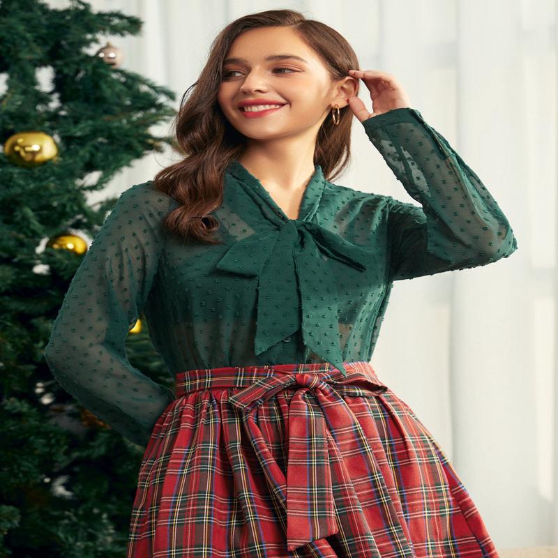 Under the Mistletoe Bow Blouse