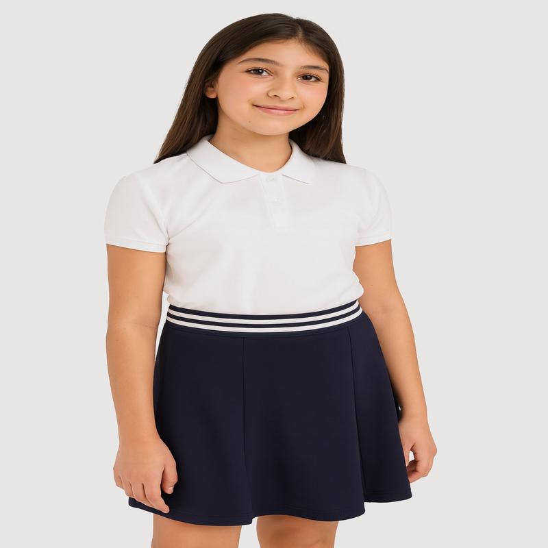 French Toast Girls 7-16 Varsity Stripe Pleated Midi Uniform Skirt