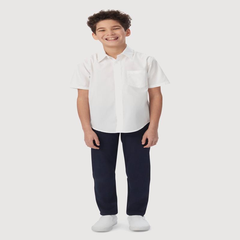 French Toast Boys 4-7 Poplin Short Sleeve Shirt