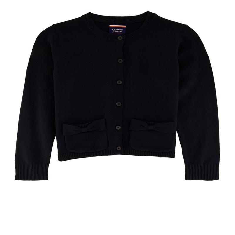 French Toast Girls 7-16 Bow Pocket Cardigan Sweater
