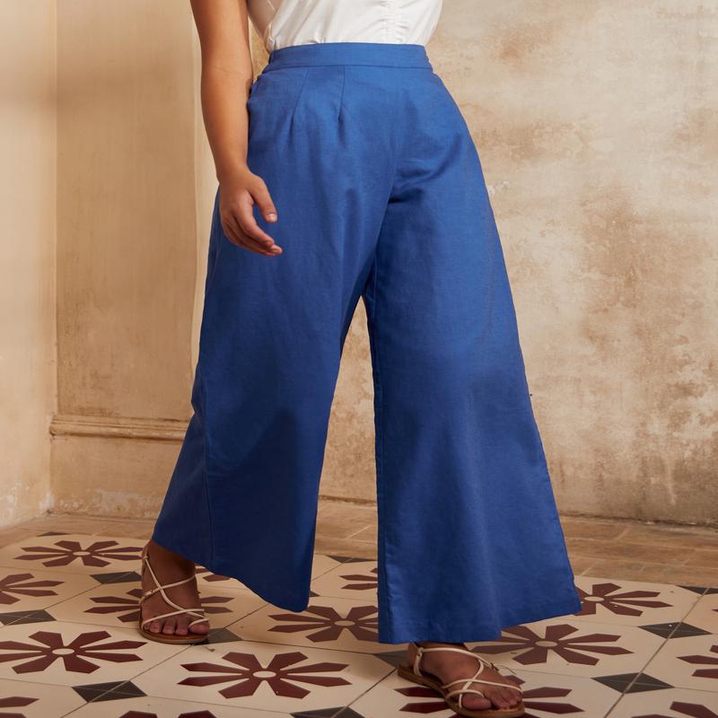 Double Pleat Wide Leg Pants