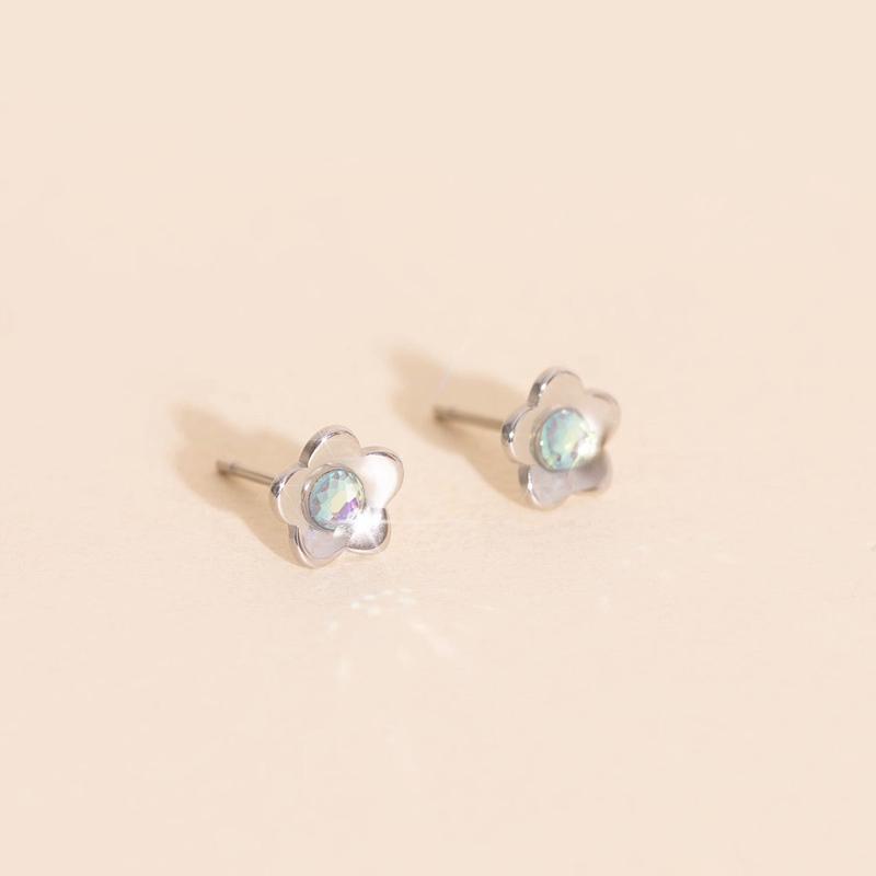 Mini Iridescent Flower Studs